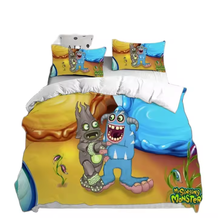 Juego de cama de Monsters University, funda nórdica Sullivan, funda de edredón doble tamaño King, adecuada para niños y adultos - 1