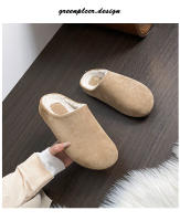 Un pedal de fondo plano bolsa cabeza perezosa medias zapatillas de terciopelo zapatos de mujer de gran tamaño. - details 24