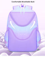 Mochila Escolar de Moda para Niñas OKKID Color Gradiente Rosa-Púrpura Bolsas para Estudiantes - details 6