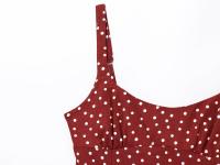 Ropa de mujer europea y americana diseño de explosión rápida sentido nicho versátil lunares vestido casual falda fina roja regalo - details 4