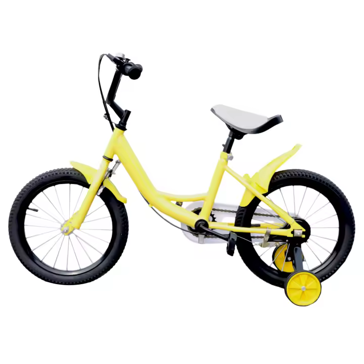 Estabilizadores extraíbles para niños, bicicleta para niños, rosa, amarillo, verde, 16 pulgadas - 1