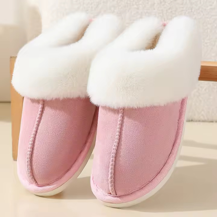 Zapatillas de algodón de piel de vellón muntjac de invierno - 1