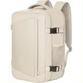 Mochila de viaje cabina de avión 40x20x25 para Ryanair - Maleta de cabina pequeña, equipaje de mano y bolsillo antirrobo para la escuela y el ocio (Beige) - 1