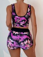 Conjunto de bikini de cintura alta para mujer, traje de baño sexy con estampado floral, traje de baño de playa, 2023 - details 6