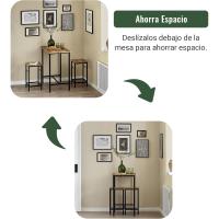 Juego de Mesa Comedor Conjunto de Mesa Alta de Bar con 4 Taburetes y 1 Mesa Gris - details 33