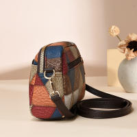 Bolso de hombro a la moda para mujer y niña, bandolera de cuero PU, Color Clash, elegante, para ocio - details 4