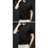 Polo de manga corta para hombre, camiseta transpirable y cómoda con cuello vuelto, color sólido, a la moda, novedad de verano - details 9