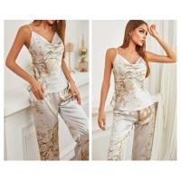 Conjunto de Pijama de Cerezo Pantalones de Tirantes para Primavera-Verano - details 1
