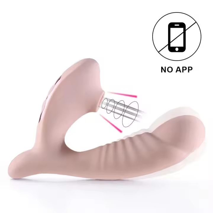 Vibrador con ventosa para clítoris 2 en 1, estimulador de succión de clítoris para mujeres, vibradores de masaje de punto G, consolador, Juguetes sexuales vaginales para adultos mayores de 18 años - 1