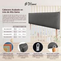 Cabecero de Lino Natural Liso con Ribete Cabezal Tapizado Cama Dormitorio Moderno Top Trending (Beige, 160cm (Camas 150/160)) - details 12