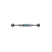 14G * 1,6*38mm colorido cz barbell industrial Hélix cartílago de oreja-piercing conch pendiente de barra pendientes joyas de cuerpo - details 13