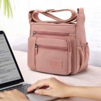 Bolso de hombro de nailon con múltiples bolsillos, bolso cruzado ligero de Color sólido a la moda, bolso portátil de estilo coreano con múltiples bolsillos con cremallera - details 3
