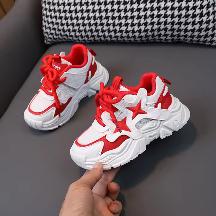 Nuevas zapatillas transpirables de malla, zapatos antideslizantes de suela blanda para niños pequeños, zapatos de moda - 1