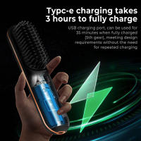 Alisador de pelo inalámbrico recargable Mini alisador de pelo Rollo de iones negativos Alisado de doble propósito Alisado de cabello rizado Multifunción - details 9