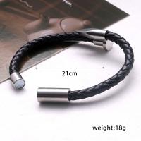 Pulsera para Hombre con Remaches Euroamericanos, Pulsera de Cuero Sintético Punk, Regalos Para Hombre - details 4