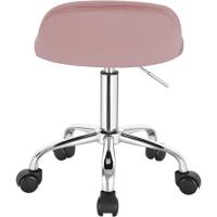 Silla de Oficina de Cuero Sintético Silla de Escritorio sin Brazos Taburete Giratorio para Sala de Masaje SPA Taburete de Tocador Blanco - details 31