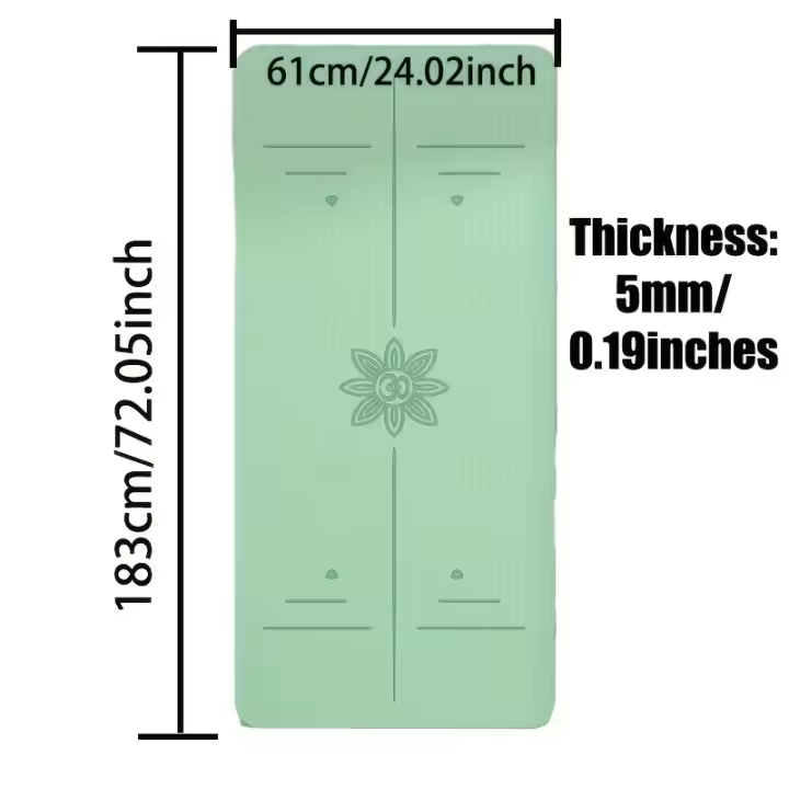 Esterilla antideslizante de TPE para entrenamiento de yoga y Pilates, 1 Unidad - 1