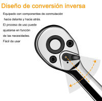 Juego de Llave de Trinquete de 46 Piezas Material de Acero al Cromolibdeno - details 3