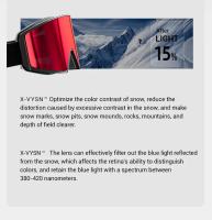 Kapvoe-Gafas de esquí fotocromáticas para hombre y mujer, lentes de nieve antiniebla, magnéticas, de esponja de doble capa para Snowboard - details 4