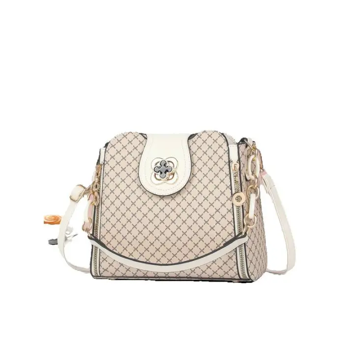 Bolso cruzado de mano para mujer Leten Diseño de cubo grande con estampado Paisley - 1