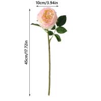 Flor Artificial de rosa Multicolor, pétalo de seda, accesorios de flores de simulación DIY, adorno de mesa, flor de rosa de imitación - details 0