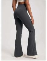 Leggings de yoga para acampar de cintura alta para mujer, pantalones deportivos de pierna ancha informales transpirables de alta gama para gimnasio - details 12