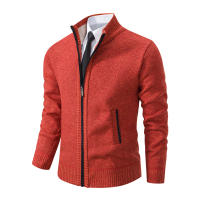 Autumn And Winter New Jersey Men's Casual Sports Coat Solid Color Stand Collar Wweater Grab Fleece Warm Zipper Cardigan - details 20