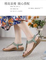 Sandalias de nuevo estilo con diamantes de imitación, cómodas, de punta redonda, para vacaciones en la playa, zapatos planos de talla grande - details 16