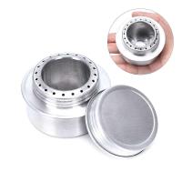 Estufa de Camping, mini alcohol portátil de aleación de aluminio con cubierta, Montañismo al aire libre, senderismo, mochila, estufa de camping - details 4
