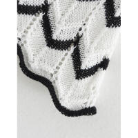 BUNO-Verano estilo europeo y americano mujer Casual rayas cuello alto sin mangas tejido chaleco vestido temperamento falda ajustada - details 7