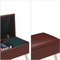 Almacenamiento 40LAcolchadoPatas MaraCuero Sintético40 x 80 x 39,5 cmAsiento BaúlMarrón - details 2