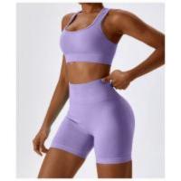 Yoga 2 Piezas Conjunto Deportivo Conjunto De Yoga Súper Elástico Inconsútil Tank Con Abertura Con Shorts Con Glúteos - details 6