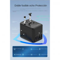 Nuevo enchufe de conversión 3usb Travel multinacional enchufes de conversión creativos tipec multinacional enchufes - details 5