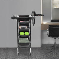 Carro de peluquería para salón, herramienta móvil para salón de peluquería, estante de almacenamiento organizador para el hogar - details 0