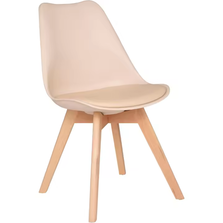 Ottomano Baya Patas de Haya Tonos Beige Muebles y Organización - 1