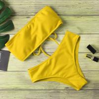 Bikinis sexis unicolor, Bikini Push Up, gran oferta, sujetador acolchado con tirantes, traje de baño de cintura alta, traje de baño femenino, Bikini para mujer 2024 - details 2