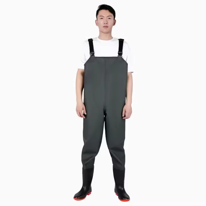 Ropa de pesca impermeable resistente al desgaste para hombres y mujeres, monos, Botas de lluvia, ropa de pesca de vadeamiento de medio cuerpo - 1