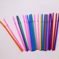 Pajitas de plástico flexibles para beber, accesorios desechables a rayas, multicolor, arcoíris, para Bar y fiesta, 100-1500 piezas - details 9