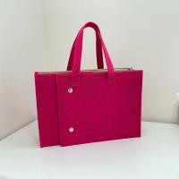 Bolsa de almacenamiento de fieltro de poliéster con botón a presión, divisor, bolsos de libros plegables portátiles, maletín de viaje reutilizable de gran capacidad - details 3