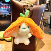Lindo llavero de conejo de transformación de fruta, adornos de juguete de peluche, llavero de coche - details 2