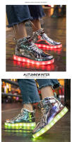 Zapatillas de tenis con luces LED para niños, zapatos de alta calidad con cargador USB, zapatillas luminosas de moda para niños - details 15