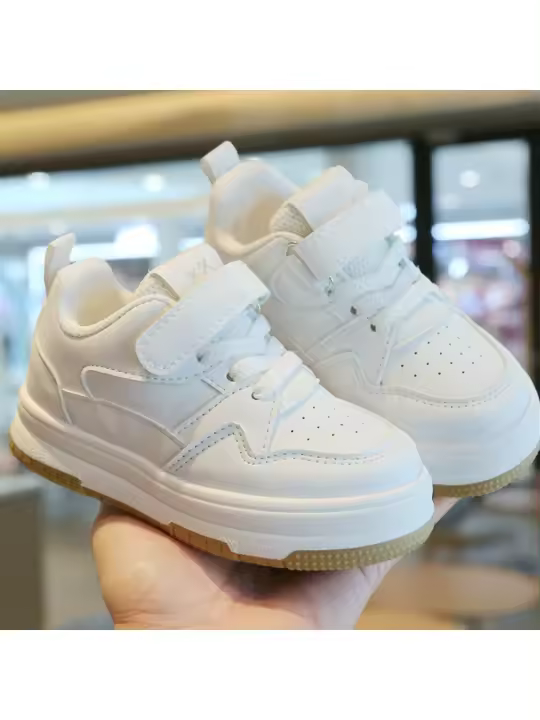 Zapatos Blancos Para Niños Antideslizantes Ligeros Deporte Primavera Otoño Suela Suave Casual Unisex Talla True All Seasons - 1