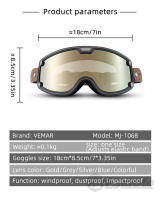 Gafas de Visión Vintage HD VEMAR Anti-vaho, Resistente a arañazos, Transpirables, Antideslizantes, Resistentes al desgaste para Motocicleta, Bicicleta, Motocross, Moto, MTB, Esquí, Escalada - details 3