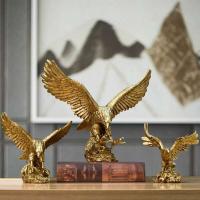 Estatua dorada de resina, artesanía artística, colección de modelos de águila 3D, figuritas Feng Shui de escritorio para el hogar y la Oficina, adorno de decoración - details 2
