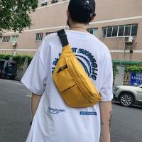 Bolso de pecho de nailon de Color sólido, riñonera deportiva multifuncional de gran capacidad, bolso cruzado, riñonera para correr - details 18