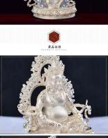 Estatua de adorno de Dios de la riqueza amarilla s999, plata pura, Buda del destino Original, adoración en el hogar - details 5
