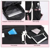 Mochila escolar de nailon para adolescentes, morral de viaje para estudiantes, a la moda - details 7
