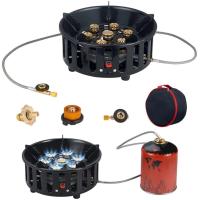Estufa de gas de encendido electrónico de 21000W con adaptador, horno portátil para exteriores, quemador de barbacoa de metal, utensilios, accesorios de cocina - details 4