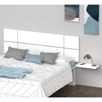 Cabecero Cama Doble de 150 Moderno Geométrico, Blanco, 50x160x3,2cm, Dormitorio de Matrimonio, Modelo Elsa - details 1