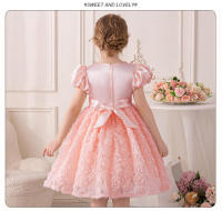 Princesa para niñas, vestido de presentadora de tul hinchado para niños, vestido de actuación de piano con tutú para fiesta de cumpleaños para niña - details 9